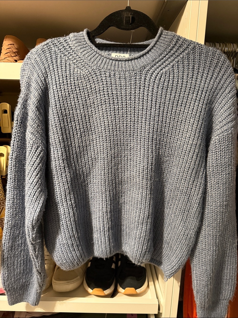 Light Blue Chunky Knit Sweater